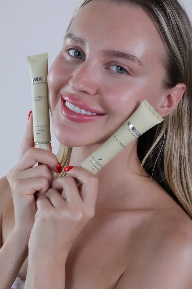 Kawar Dead Sea anti-aging face cream and eye cream mineral skincare duo