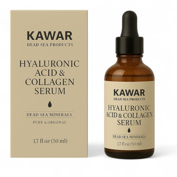 Kawar Dead Sea Hyaluronic Acid and Collagen Serum — plumping anti-aging serum with Dead Sea minerals